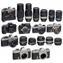 8 Nikon Cameras with 16 Nikon Lenses
