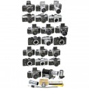 Collection of 19 Exakta Cameras from East and West Germany