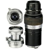 Leitz Summaron 3,5/3,5 cm,Elmar 4,5/13,5 cm,Summitar 2/5 cm