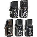 5 x Rolleicord 6x6 TLR / 5台禄来可德双反