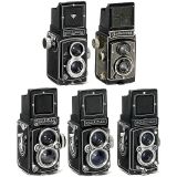 3 x Rolleiflex & 2 x Rolleicord / 3台禄莱福莱和2台禄莱可德