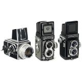 Hasselblad 500C,Rolleiflex T and Halmaflex