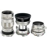 Summaron 2.8/35 mm, Elmar 2.8/50 mm和Elmar 4/9mm