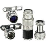 Summaron 3.5/3.5 cm,近摄头Summicron 2/5 cm,Elmar 4/9 cm,Hektor 4.5/