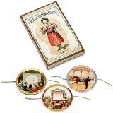 3个罕见的法国光学玩具Le Thaumatrope,1880年前后