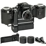 尼康Nikon F2AS 带 MF-1 (250), MD-2 和 MB-1，1979年