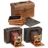 2台不同的柯达4号相机 2 Kodak No. 4 Cartridge Cameras, 约1898年