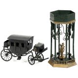 玩具 室内喷泉和模型马车  1920年前后