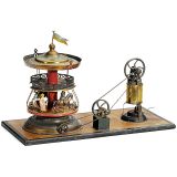 带有蒸汽引擎的双层旋转木马Schoenner    1900年前后