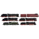 2辆Märklin 蒸汽机车（H0），1970年前后