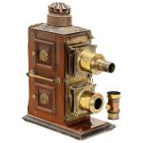 English Biunial Magic Lantern for Restoration, c. 1890