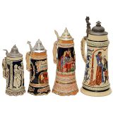 4 Musical Beer Steins