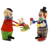 2 Schuco Clockwork Dancing Figures, c. 1950
