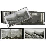 14 Stereo Slides (9 x 18) by Ferrier et Soulier, c. 1870