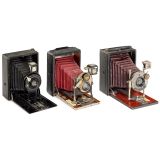 3 Field Cameras (9 x 12 cm), c. 1900