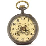 Pocket Watch with Image of a Daguerreotype Camera