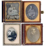 1 Daguerreotype and 3 Ambrotypes
