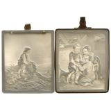 2 Lithophane Plates, c. 1880