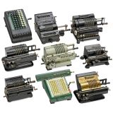 Collection of 9 Calculating Machines