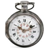 French Silver Verge Picket Watch, c. 1800