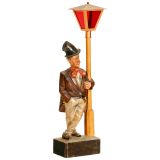 Carved Wood Whistling Automaton by Karl Gries baum, c. 1950