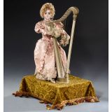 Musical Automaton Harpist by Leopold Lambert, c. 1895
