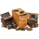 Large Lot of Lantern Slides of 8,5 x 8,5 cm