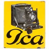 Large Ica Enamel Sign, c. 1920