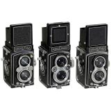 3 Rolleiflex 6 x 6 Cameras, 1939–1954
