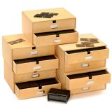 39 Metascope Trays with approx. 950 Stereo Slides, 1910 onwards
