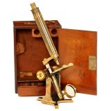English Brass Compound Microscope by William Ladd, c. 1880