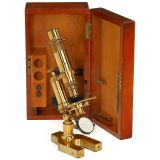 English Compound Microscope by Henry Crouch, c. 1870