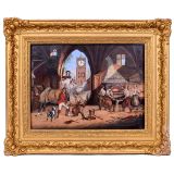 Automaton Clock Picture of a Blacksmith's Shop by Xavier Tharin,