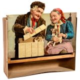 German Chromolithographed Paper Automaton Picture, 1910–20