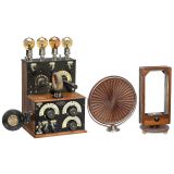 French 4-Lamp Piano Radio Receiver by Ducretet/ Paris, 1923