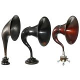 3 English Radio Horn Speakers, c. 1924