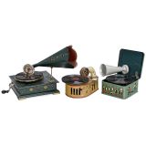3 Toy Gramophones, c. 1925