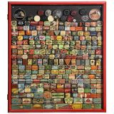 Showcase of Gramophone Needle Tins