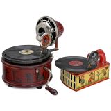 2 Toy Gramophones, c. 1925