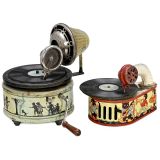 2 Toy Gramophones, c. 1925