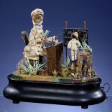 Rare Monkey Schoolmaster Musical Automaton by Jean-Marie Phali