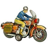 Tippco No. 598 Big Motorcycle with Saddle Bags, c. 1958