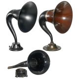 3 Radio Horn Speakers, c. 1925