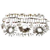 Assortment of Antique Clock and Watch Keys, c. 1800 onwards