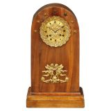 French Mantel Clock with Bronze Ornaments, c. 1830