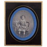 Hand-Tinted Daguerreotype Portrait of a Child, c. 1840-45