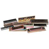 5 Boxes with Magic Lantern Panoramic Slides, c. 1830-1900