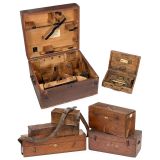 7 Wood Boxes for Surveying Instruments, c. 1850 onwards