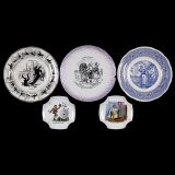 Plates and Ashtrays with Motifs