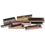 5 Boxes with Magic Lantern Panoramic Slides, c. 1830-1900